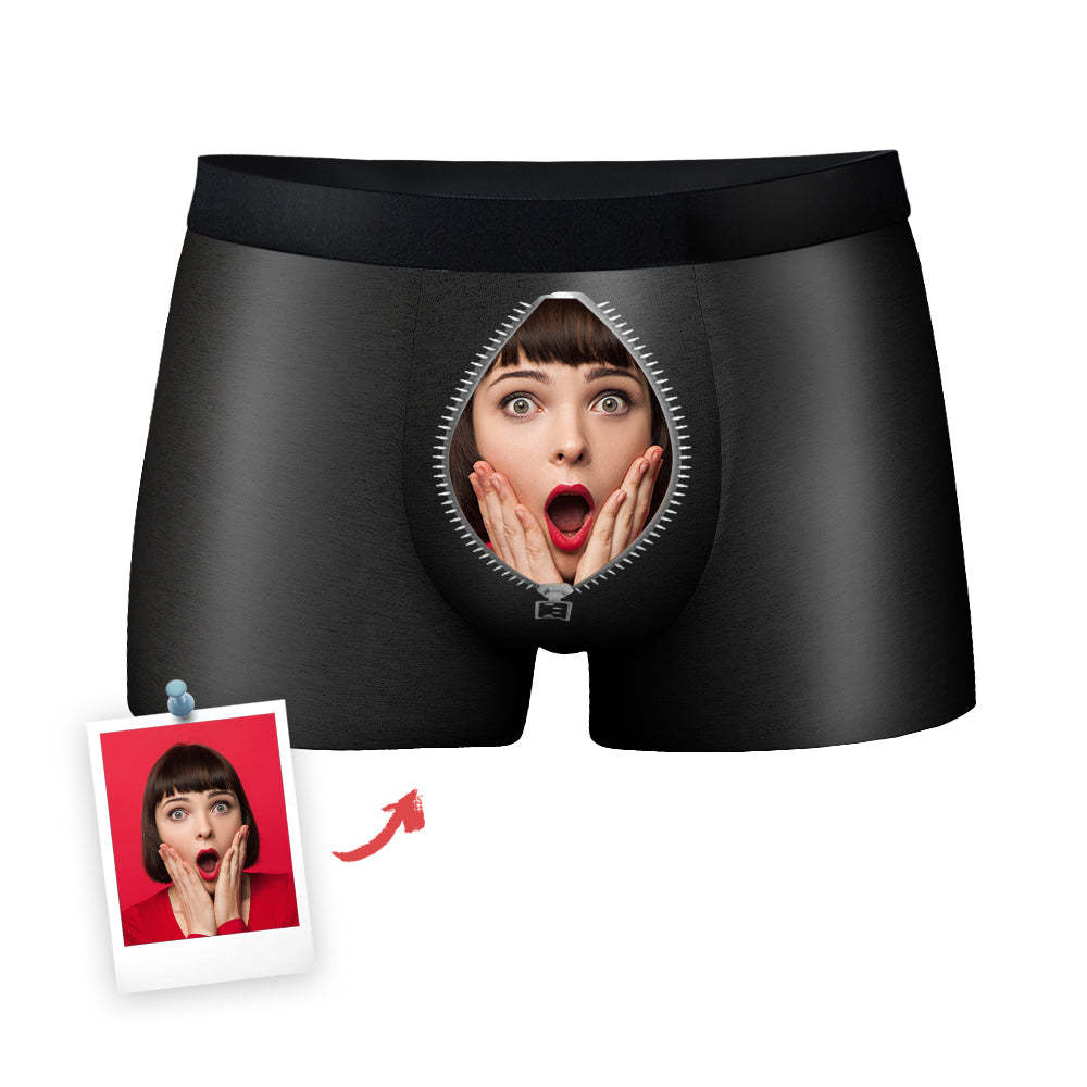 Men's Customized Zip Face Boxer Brief - OMG - MyFaceBoxerUK