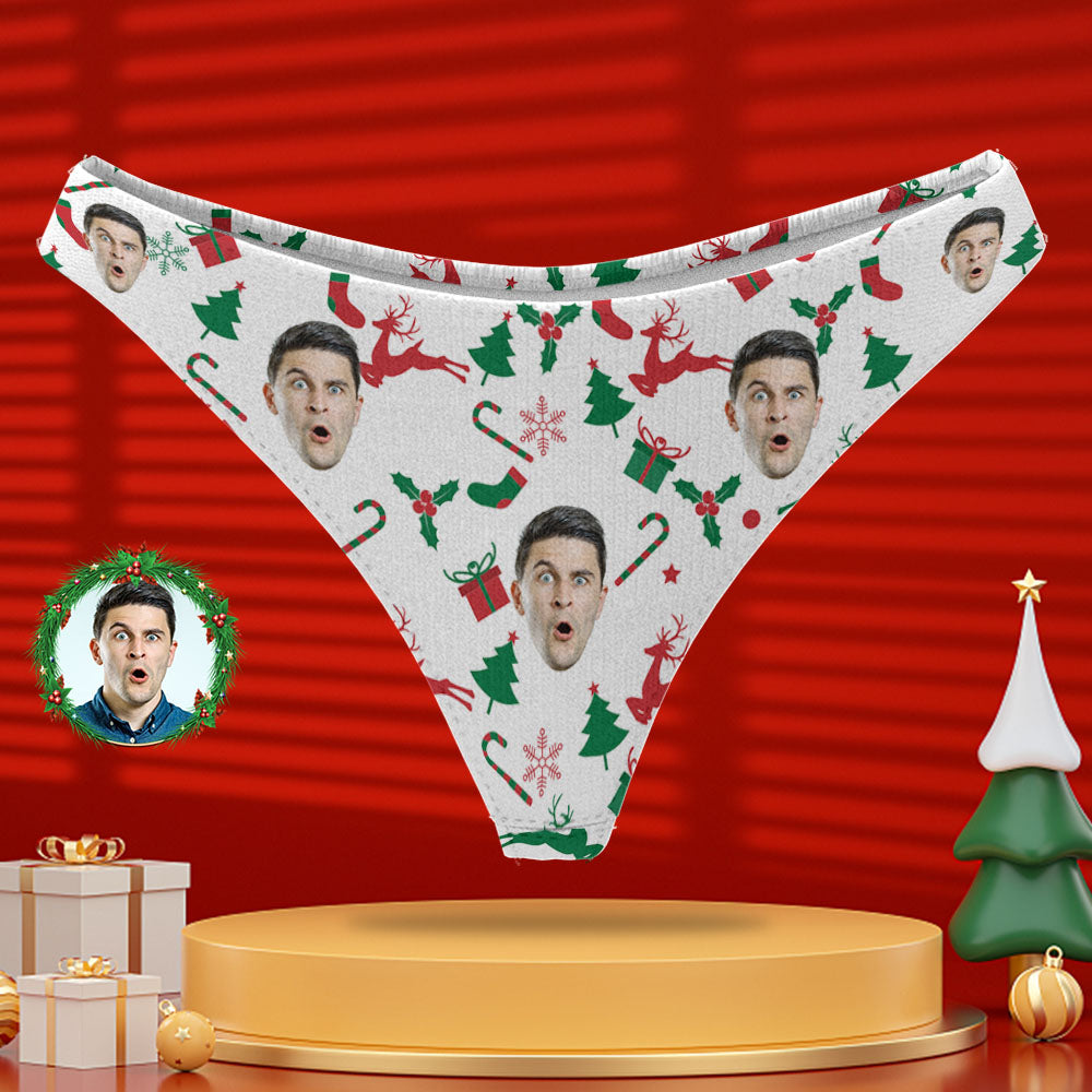 Custom Photo Panty Personalized Face Thong Underwear Christmas Gifts for Women	 - MyFaceBoxerUK