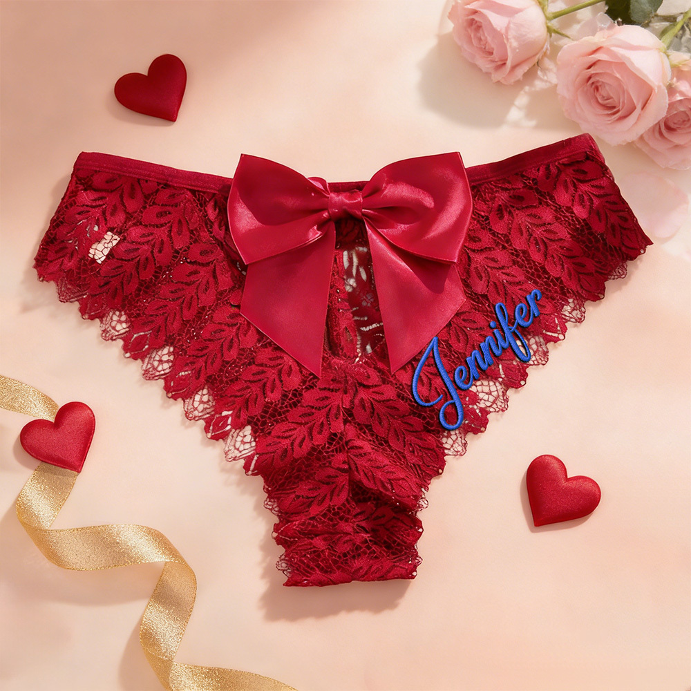 Valentine's Gifts Custom Lace Underwear Women's Lace Underwear, Bride Underwear New Mrs Underwear Honey Moon Outfit Bridal Shower Gift