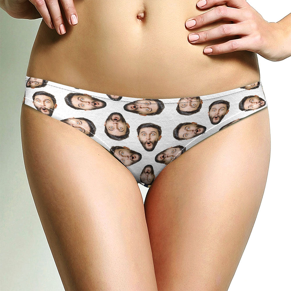 Custom Multi Face Women's Thong Personalised Funny Gifts For Her	 - MyFaceBoxerUK