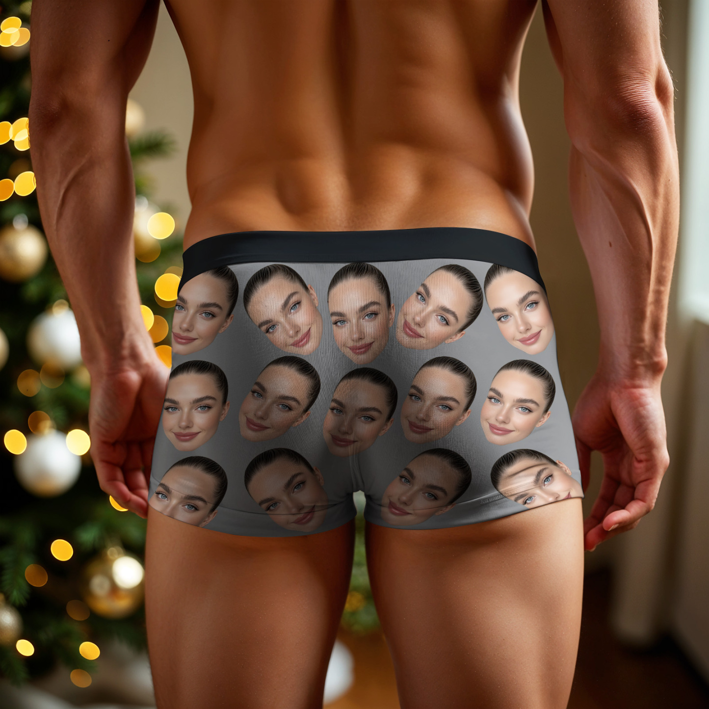 Valentine's Day Gift Custom Big Face Boxer Personalized Boxer Briefs for Boyfriend - MyFaceBoxerUK