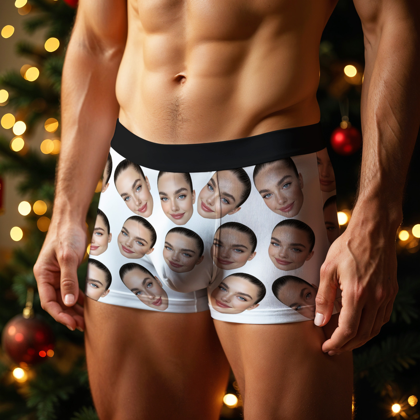 Valentine's Day Gift Custom Big Face Boxer Personalized Boxer Briefs for Boyfriend - MyFaceBoxerUK