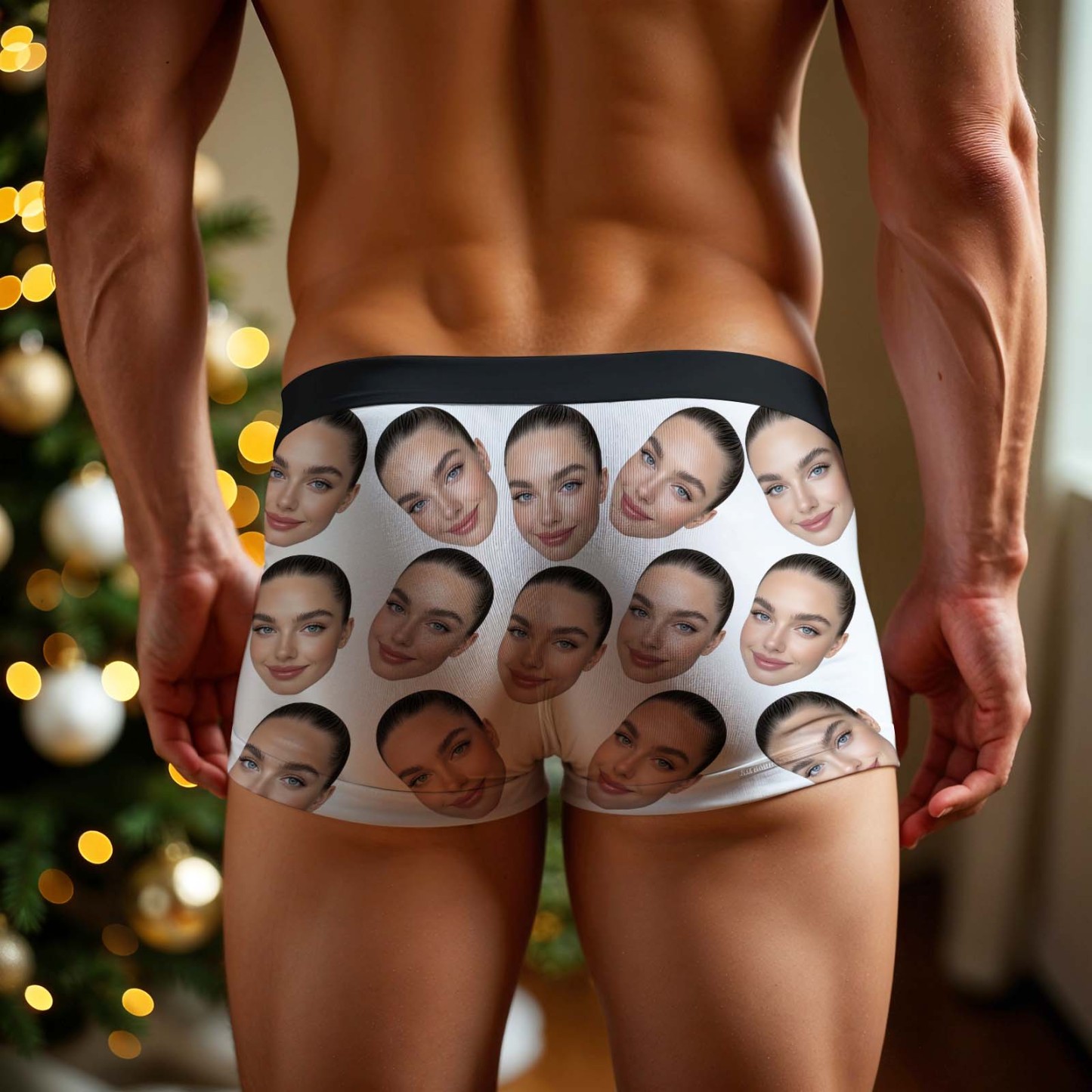 Valentine's Day Gift Custom Big Face Boxer Personalized Boxer Briefs for Boyfriend - MyFaceBoxerUK