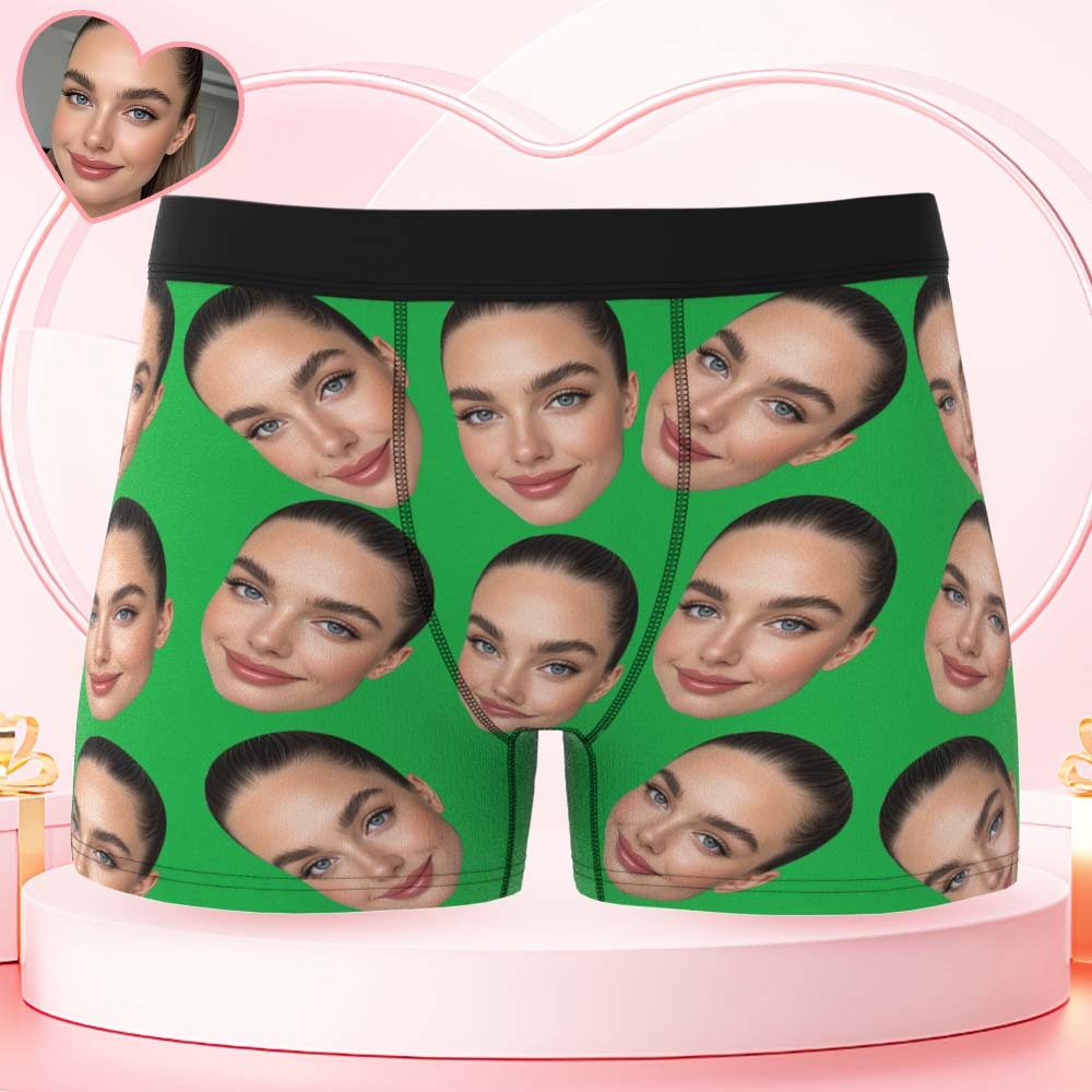 Valentine's Day Gift Custom Big Face Boxer Personalized Boxer Briefs for Boyfriend - MyFaceBoxerUK