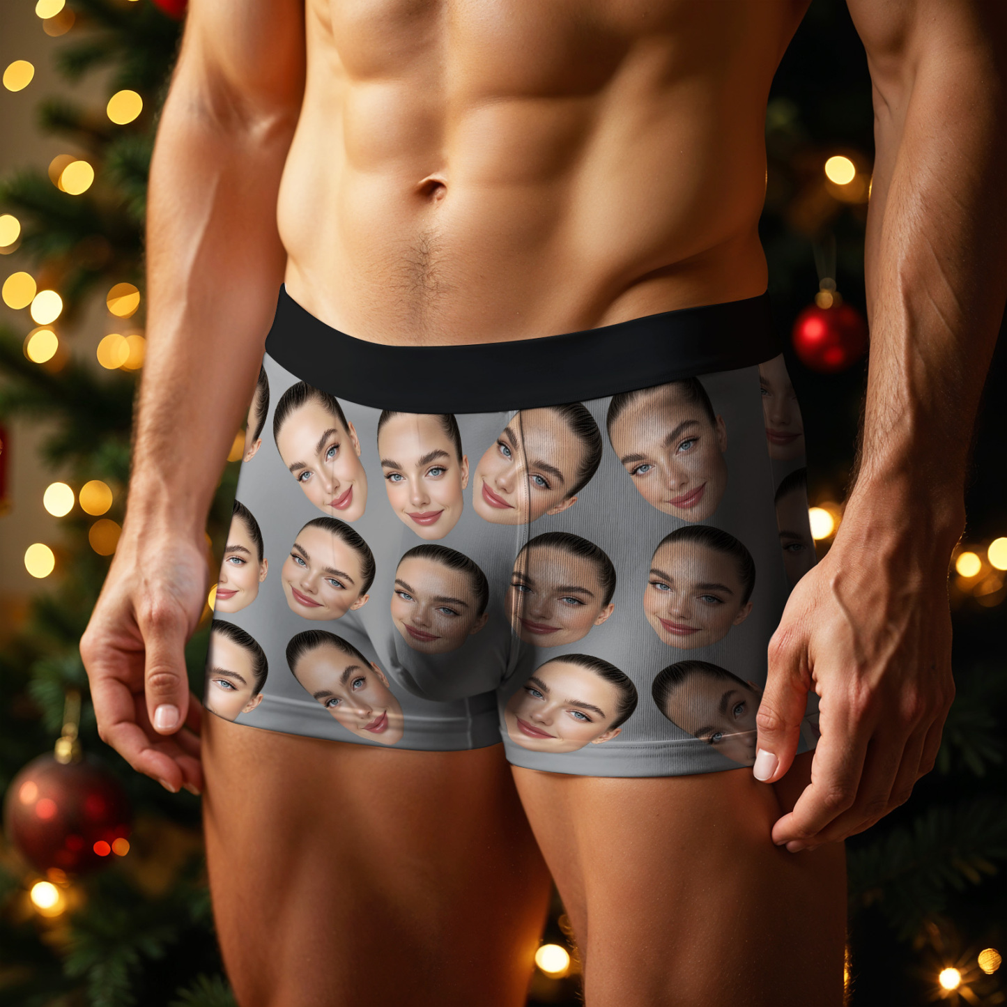 Valentine's Day Gift Custom Big Face Boxer Personalized Boxer Briefs for Boyfriend - MyFaceBoxerUK
