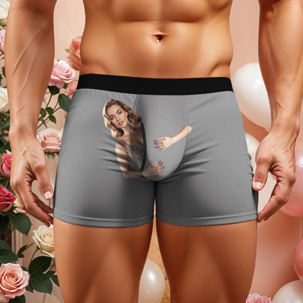 Custom Face Men's Boxer Briefs Personalized Photo Underwear Put Your Face on Underwear Valentine's Day Gift - MyFaceBoxerUK
