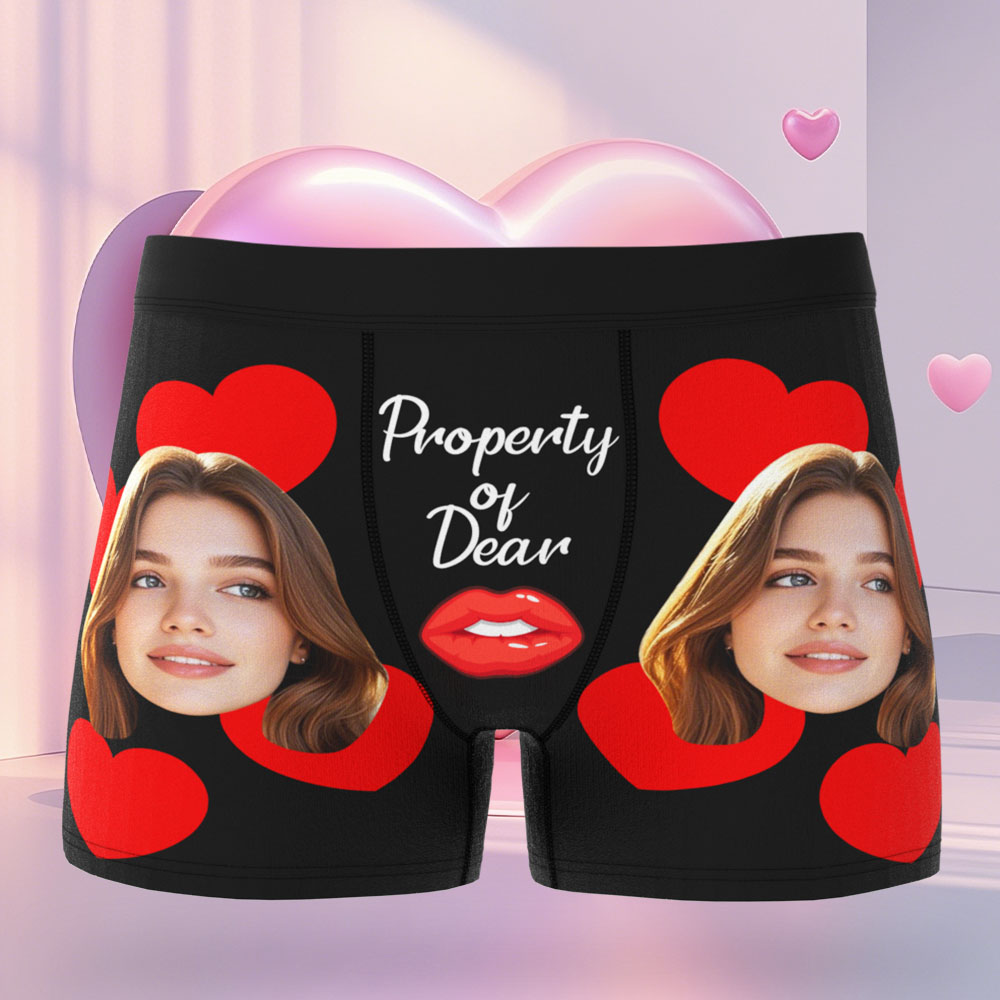 Custom Face Men's Boxer Use Only Eggplants Underwear Gifts For Husband Boyfriend Valentine's Day Gift - MyfaceboxerUK