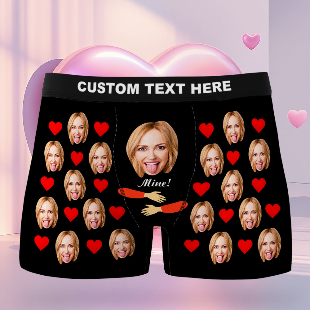 Personalized Photo Gift for Boyfriend Husband, Face Underwear, Custom Men Underwear, Anniversary/Birthday Gift for Him - MyfaceboxerUK