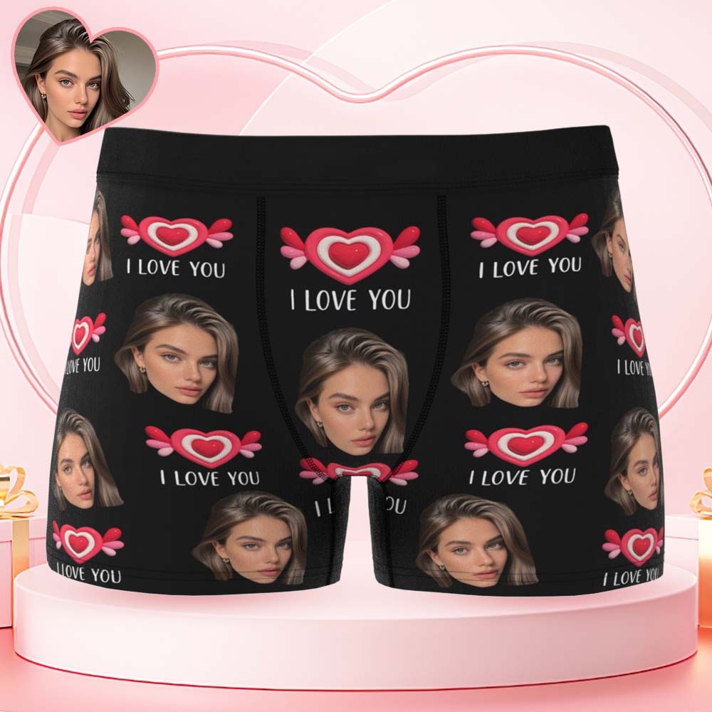 Personalized Face Boxers Briefs Custom Underwear Custom Wife Face Printed Photo Boxer - MyfaceboxerUK
