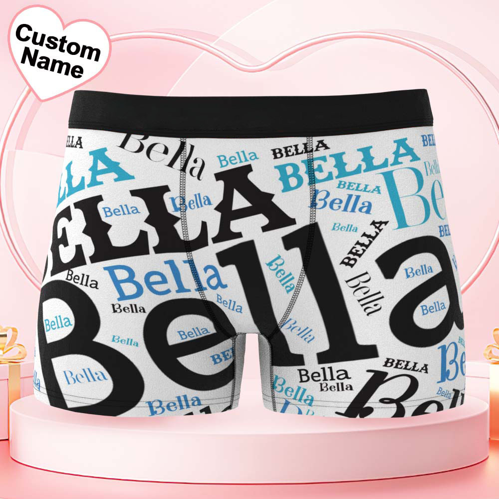 Custom Name Men's Underwear Fashion Style Personalized Men's Boxer Briefs - MyfaceboxerUK