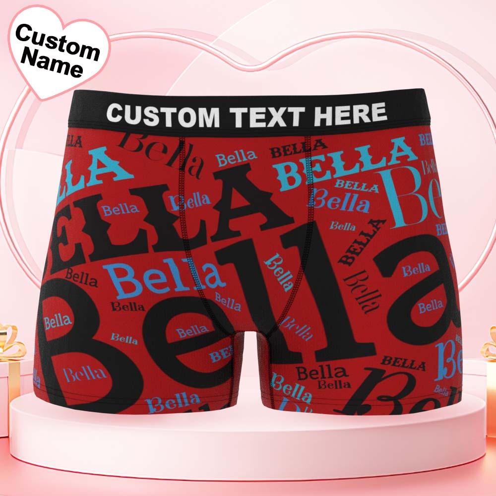 Custom Name Men's Underwear Fashion Style Personalized Men's Boxer Briefs - MyfaceboxerUK