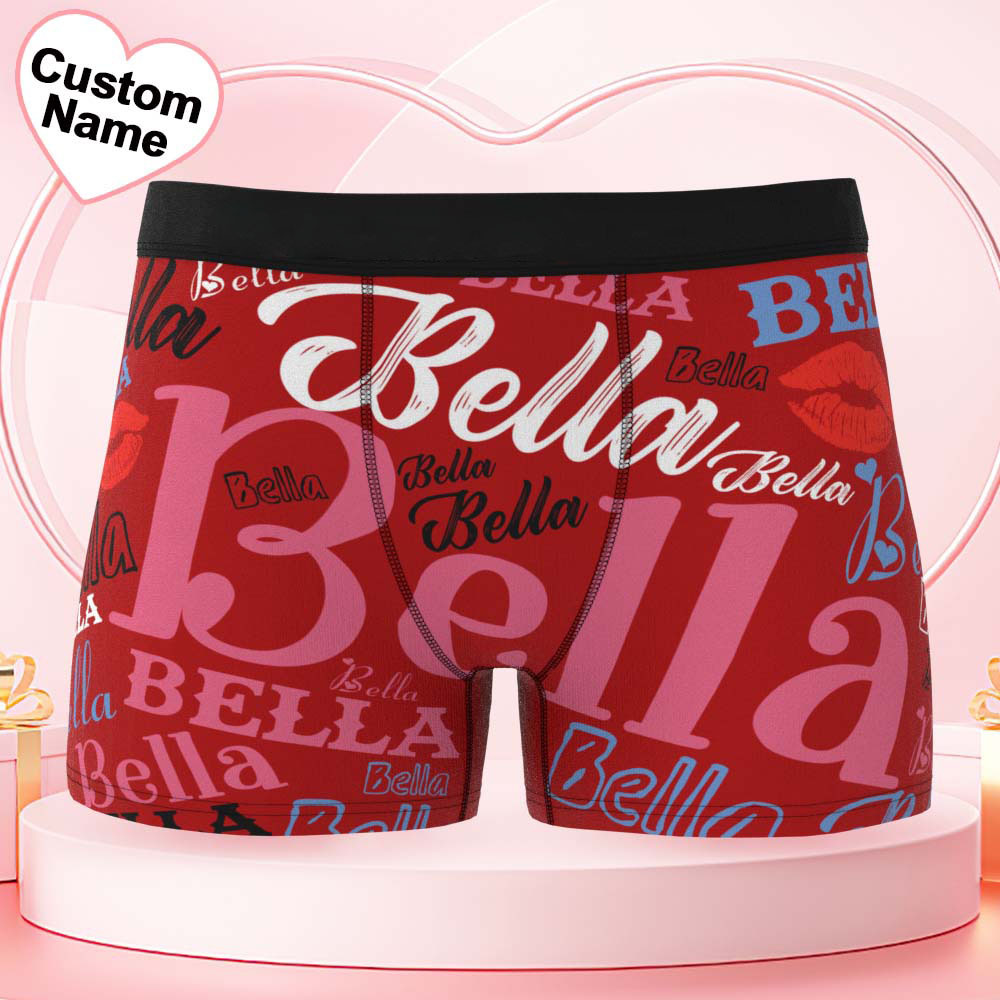 Personalized Men's Underwear Custom Name Men's Boxer Briefs - MyfaceboxerUK