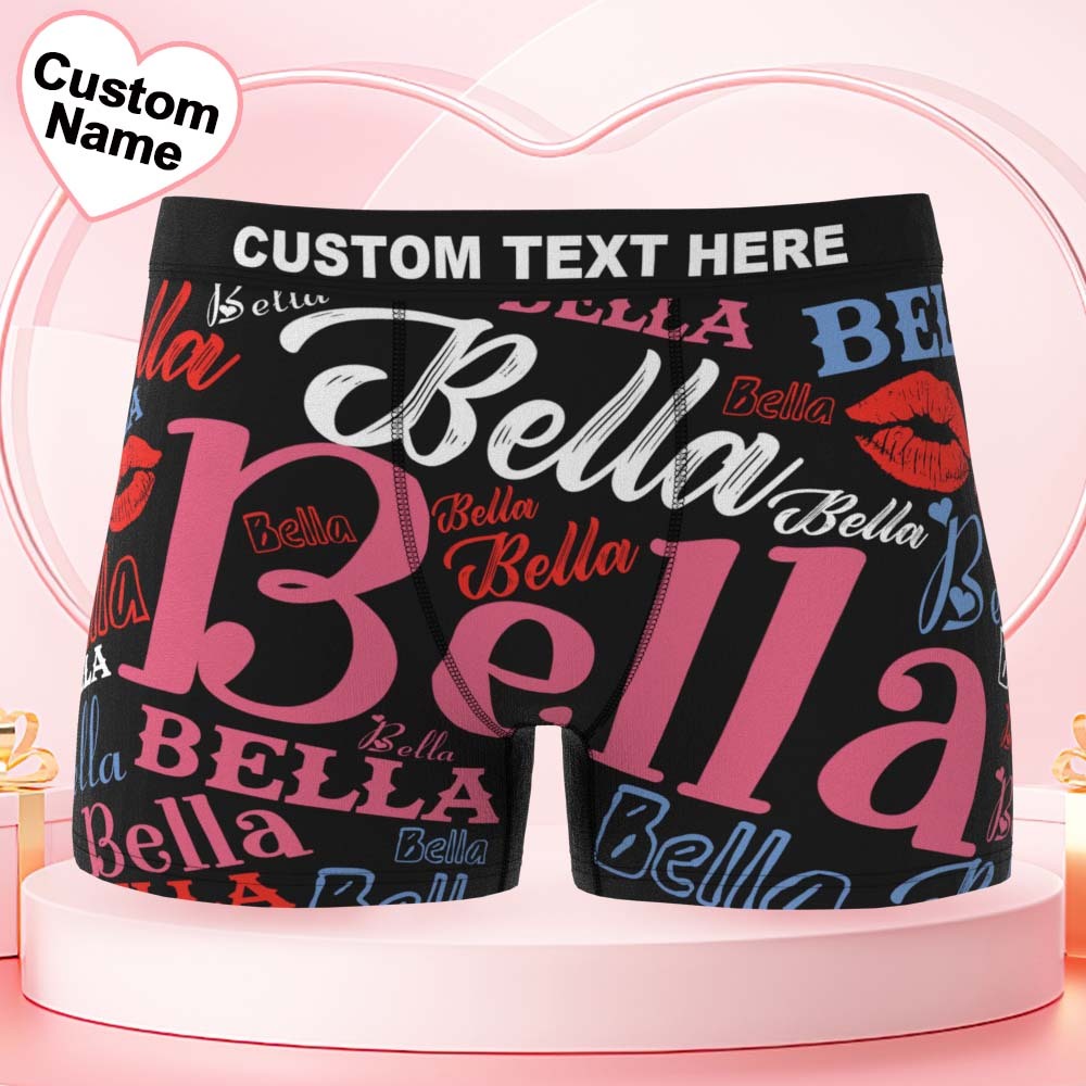 Personalized Men's Underwear Custom Name Men's Boxer Briefs - MyfaceboxerUK