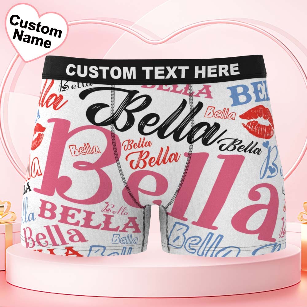 Personalized Men's Underwear Custom Name Men's Boxer Briefs - MyfaceboxerUK