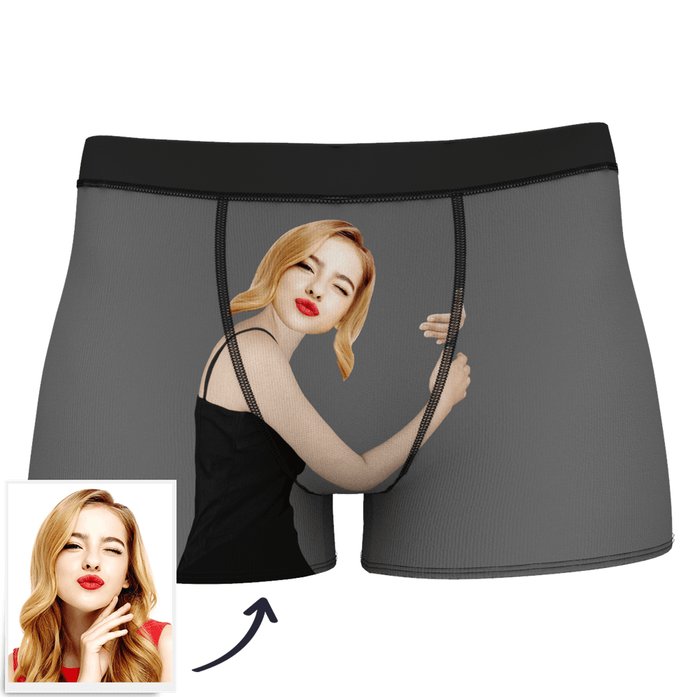 Gifts For Him Men's Custom Face On Body Boxer Shorts