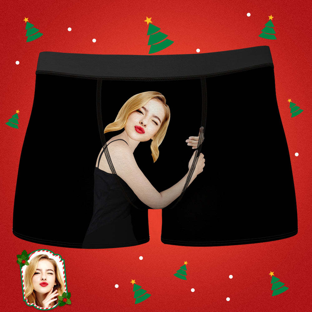 Gifts For Him Men's Custom Face On Body Boxer Shorts