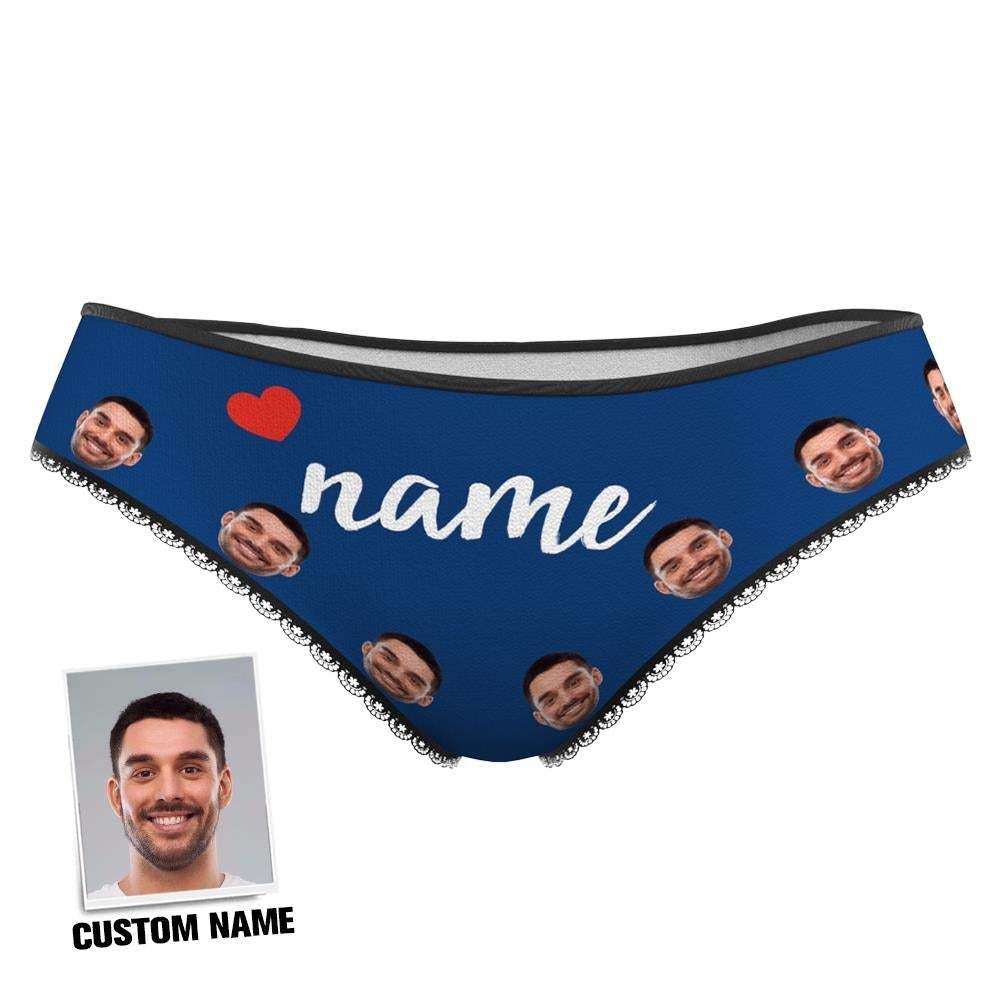 WOMEN'S CUSTOM FACE THONG PANTY CUSTOM TEXT - YOUR NAME - MyFaceBoxerUK