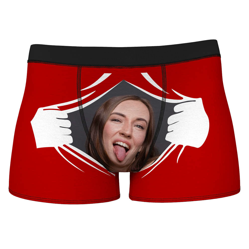 Men's Custom Girlfriends Face with Hands Boxer Shorts - MyFaceBoxerUK
