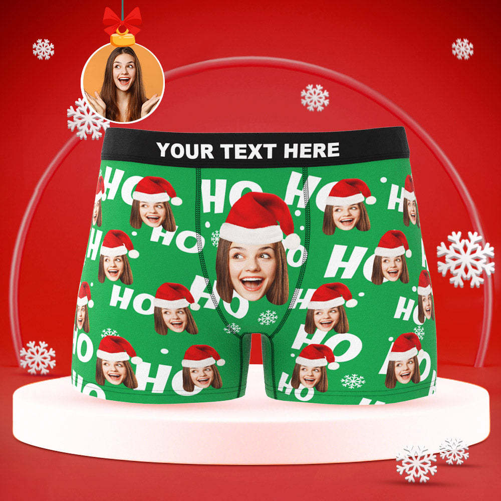 Custom Face Boxers Briefs Personalised Men's Shorts With Girlfriend Photo Christmas Gifts - MyFaceBoxerUK