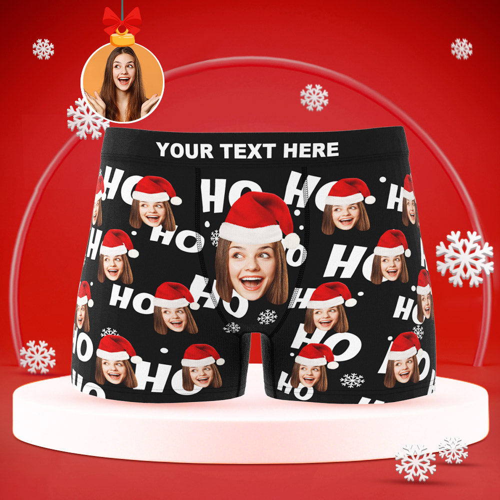 Custom Face Boxers Briefs Personalised Men's Shorts With Girlfriend Photo Christmas Gifts	 - MyFaceBoxerUK