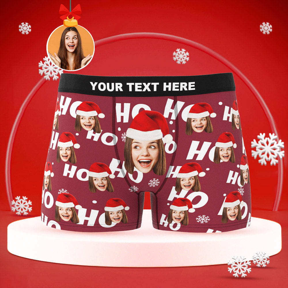 Custom Face Boxers Briefs Personalised Men's Shorts With Girlfriend Photo Christmas Gifts - MyFaceBoxerUK