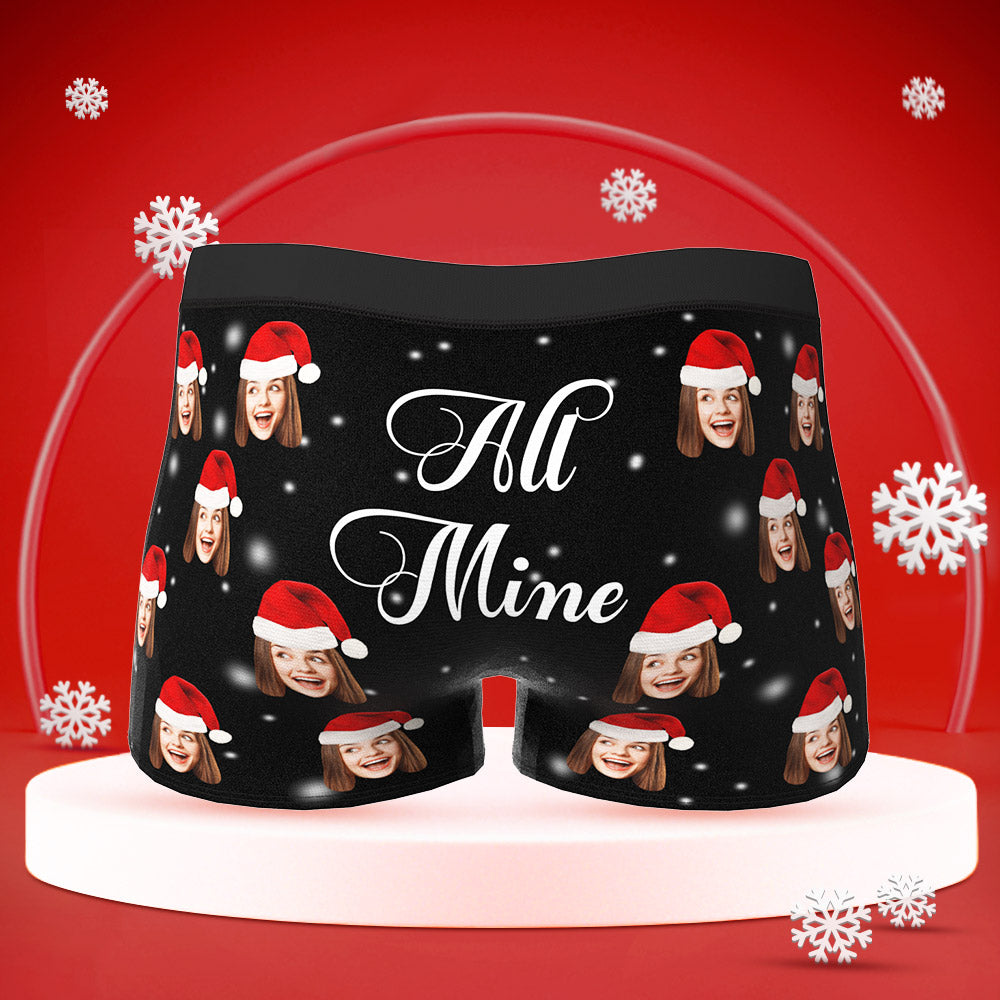 Custom Face Boxers Briefs Men's Shorts With Girlfriend Photo Christmas Gifts - Lips	 - MyFaceBoxerUK