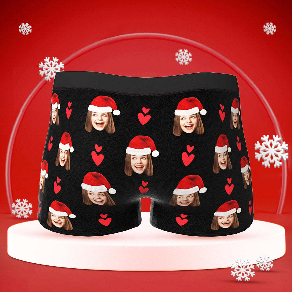 Custom Face Boxers Briefs Men's Shorts With Girlfriend Photo Christmas Gifts - Love - MyFaceBoxerUK