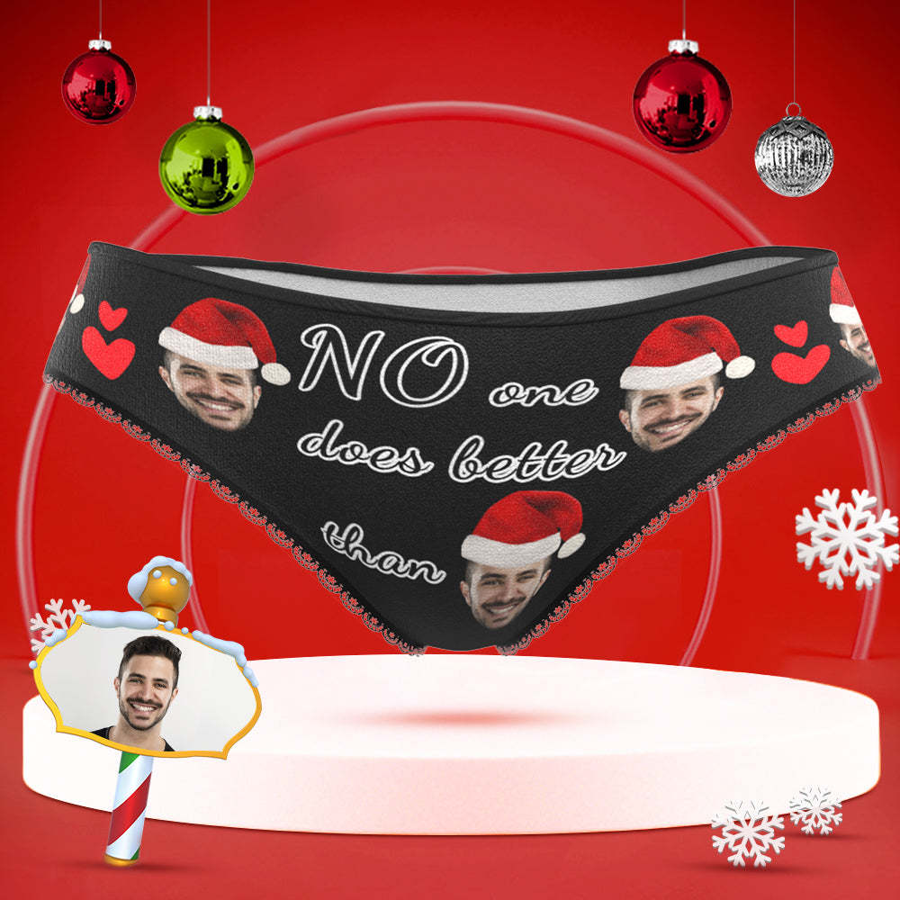 Custom Face Underwear Personalised Women High-Cut Briefs Panties Christmas Gift - No One Does Better Than - MyFaceBoxerUK