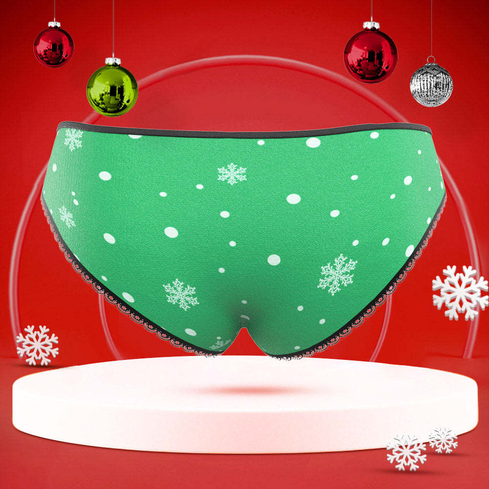 Custom Face Underwear Personalised Women High-Cut Briefs Panties Merry Christmas - MyFaceBoxerUK