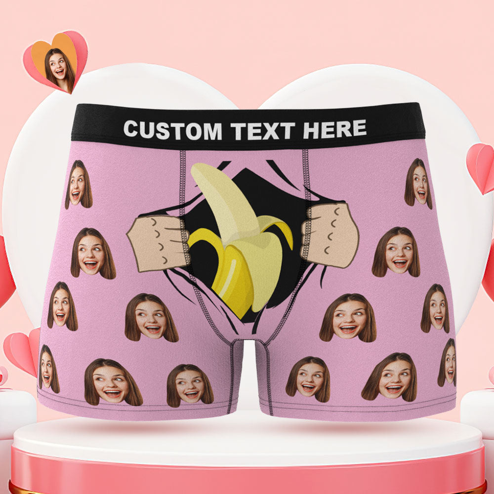 Custom Face Boxer Briefs Have a Taste Personalised Naughty Valentine's Day Gift for Him	 - MyFaceBoxerUK