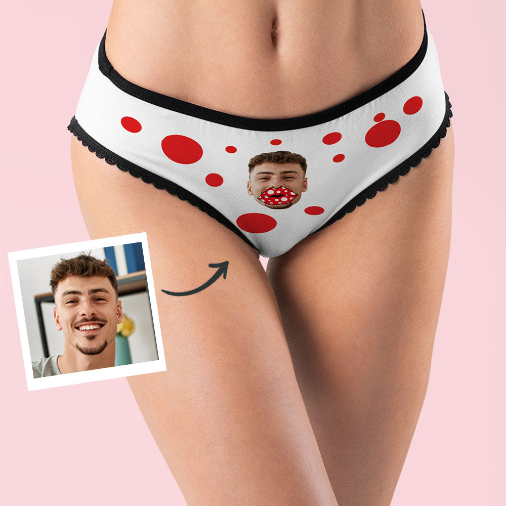 Custom Face Boxers AR View Personalised Funny Lips Valentine's Day Gift For Her	 - MyFaceBoxerUK
