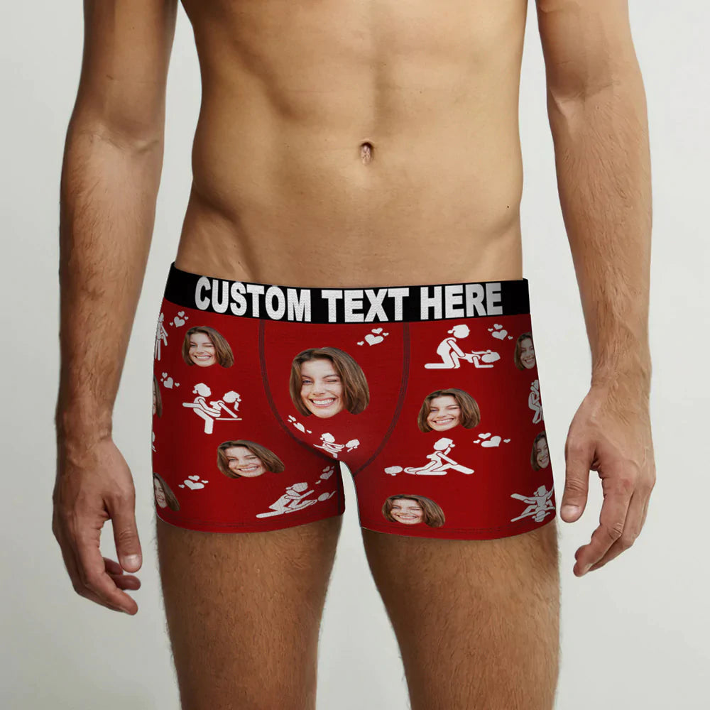 Custom Men's Face Boxer Briefs Just Do It Personalised Funny Valentine's Day Gift for Him