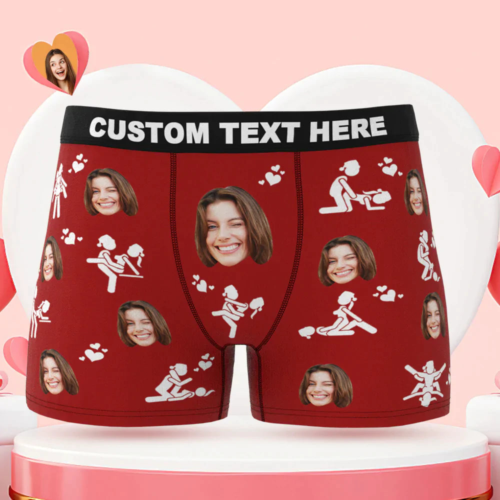 Custom Men's Face Boxer Briefs Just Do It Personalised Funny Valentine's Day Gift for Him