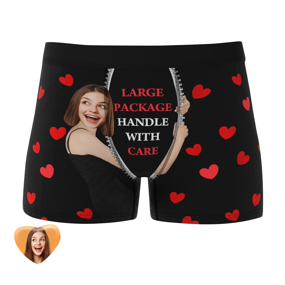 Custom Face on Body Boxer Briefs Large Package Personalised Naughty Valentine's Day Gift for Him	 - MyFaceBoxerUK
