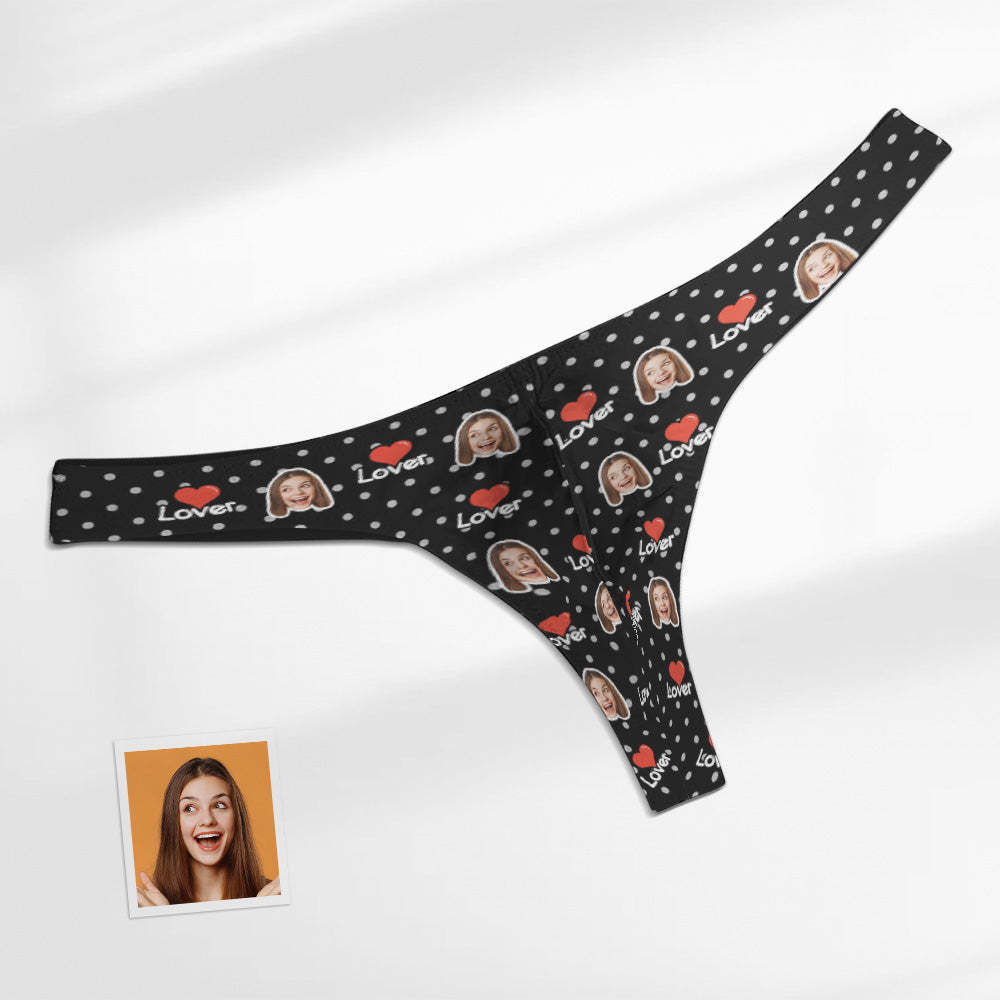 Custom Face Heart Men's Thong For Lover Men's Briefs	 - MyFaceBoxerUK