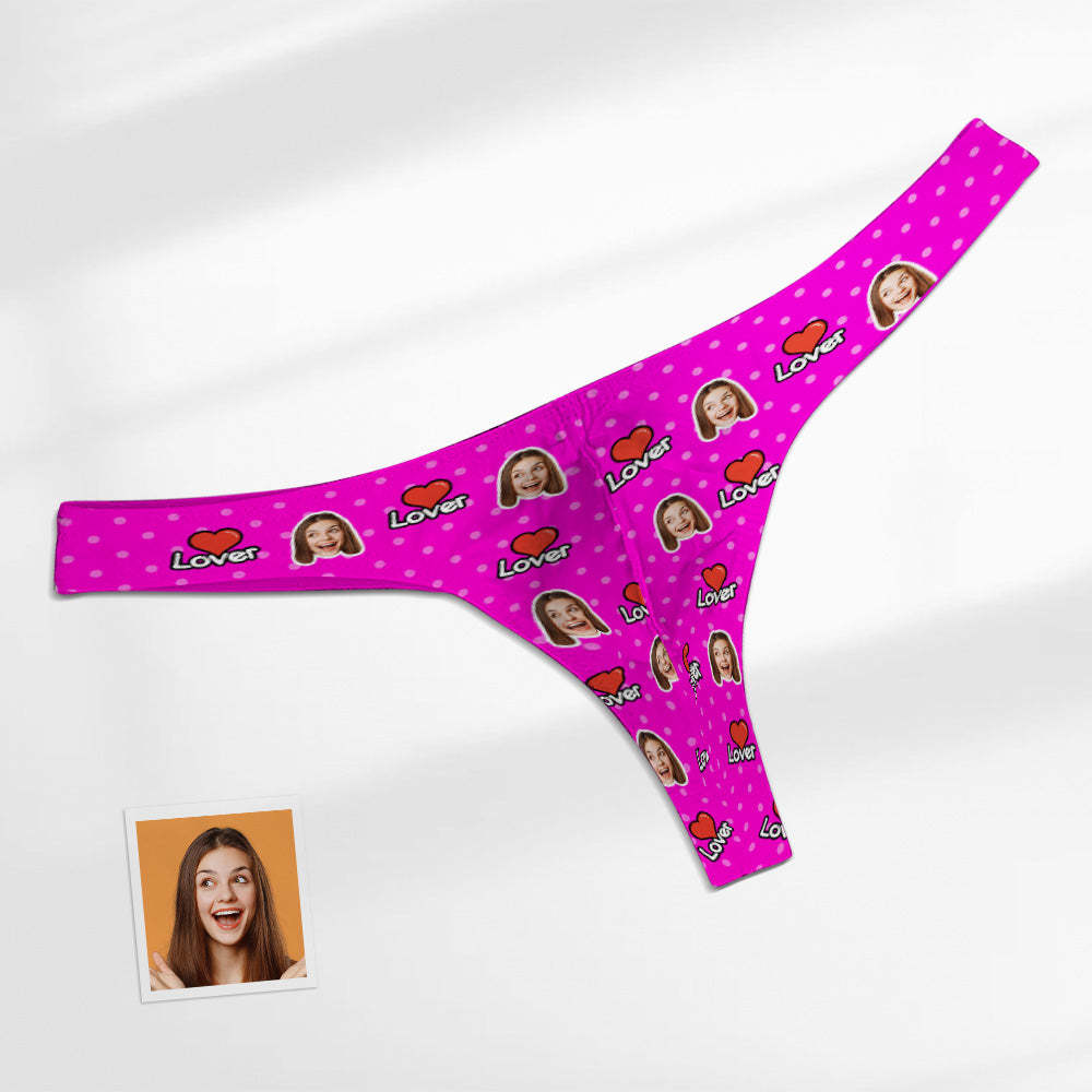 Custom Face Heart Men's Thong For Lover Men's Briefs - MyFaceBoxerUK