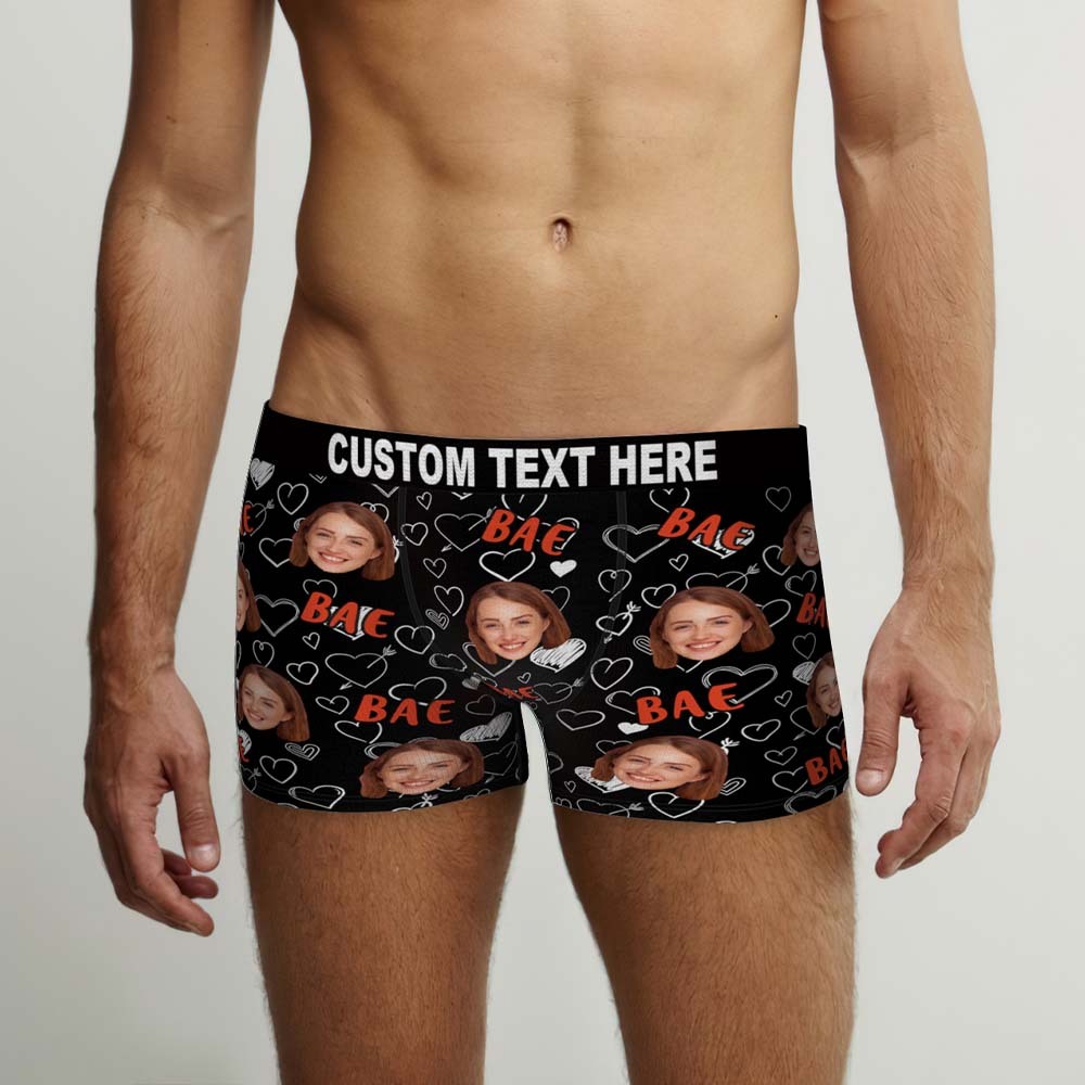Custom Face Boxers Briefs Personalised Men's Shorts With Photo - Bae - MyFaceBoxerUK