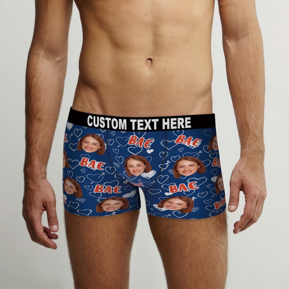 Custom Face Boxers Briefs Personalised Men's Shorts With Photo - Bae - MyFaceBoxerUK
