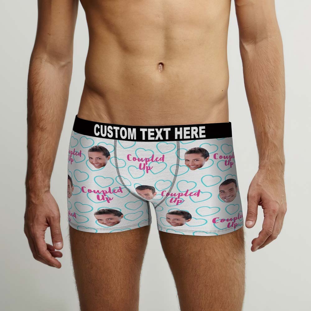 Custom Face Boxers Briefs Personalised Men's Shorts With Photo - Coupled Up - MyFaceBoxerUK