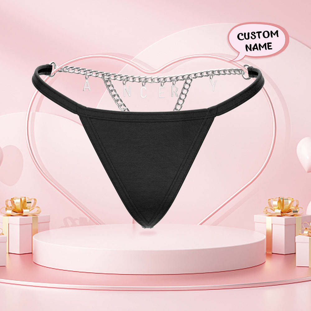 Personalized Sexy Waist Chain Thong Custom Name Letter Thong Gift For Her - MyFaceBoxerUK