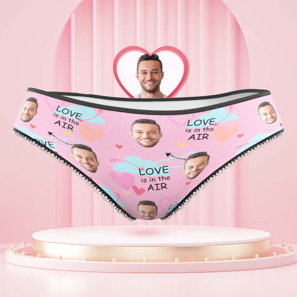 Custom Face Women's Panties Love Is In the Air Gift for Her	 - MyFaceBoxerUK