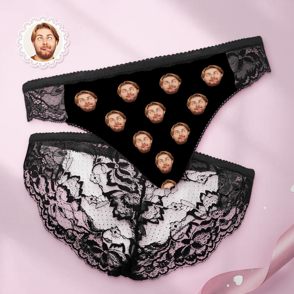 Custom Women Lace Panty Colorful Face Sexy Panties Sweet Gift	 - MyFaceBoxerUK
