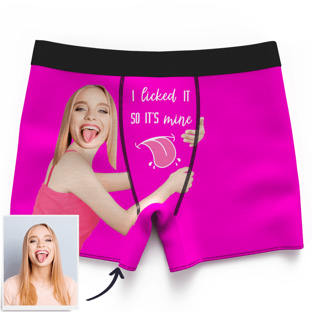 Men's Custom Face On Boxer Shorts I licked IT
SO IT'S mine - MyFaceBoxerUK