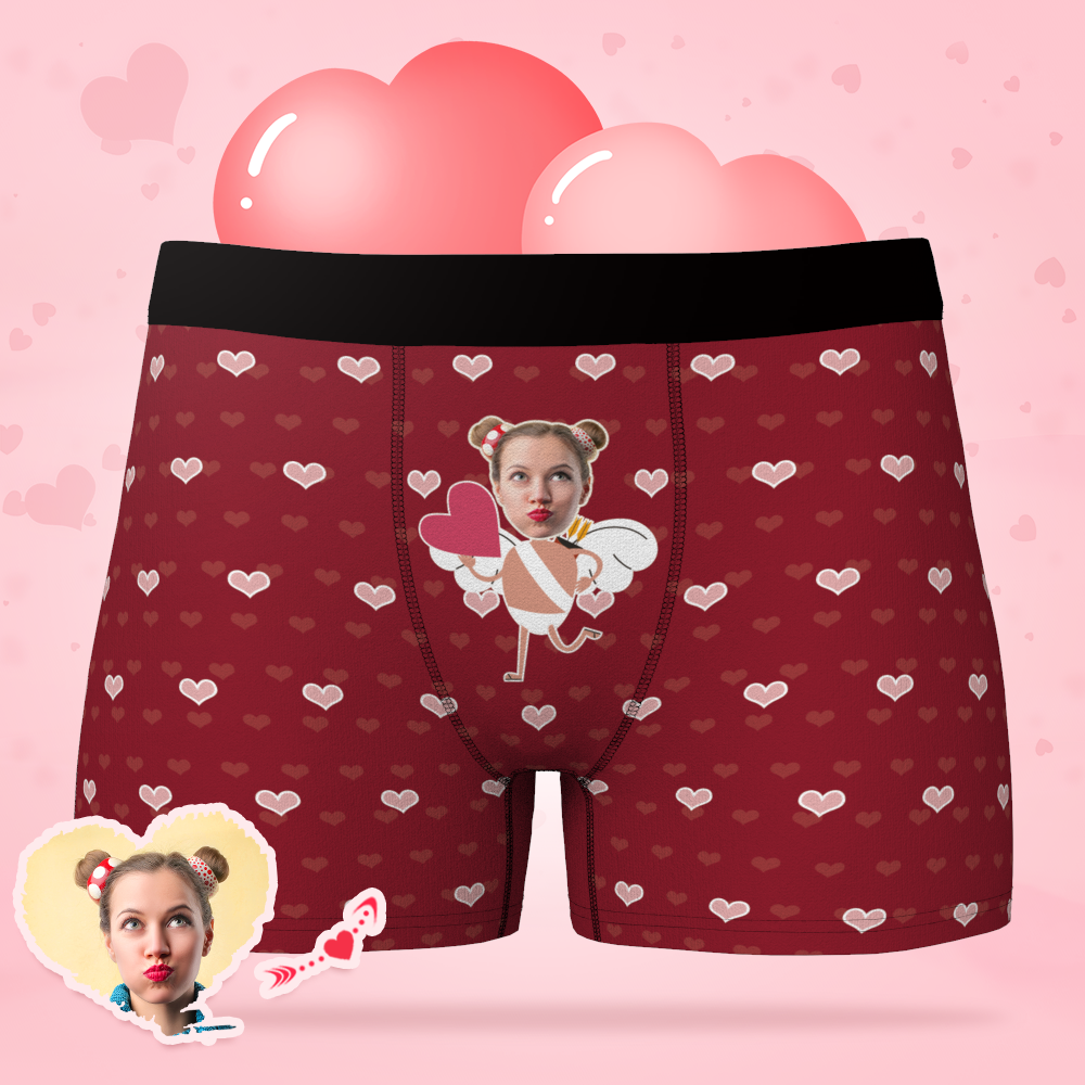 Men's Customized Boxer Shorts Dear Love Angel - MyFaceBoxerUK