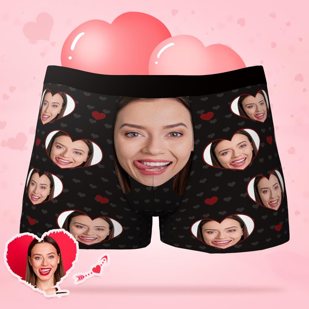 Men's Customized Face Boxer Shorts Lover Face