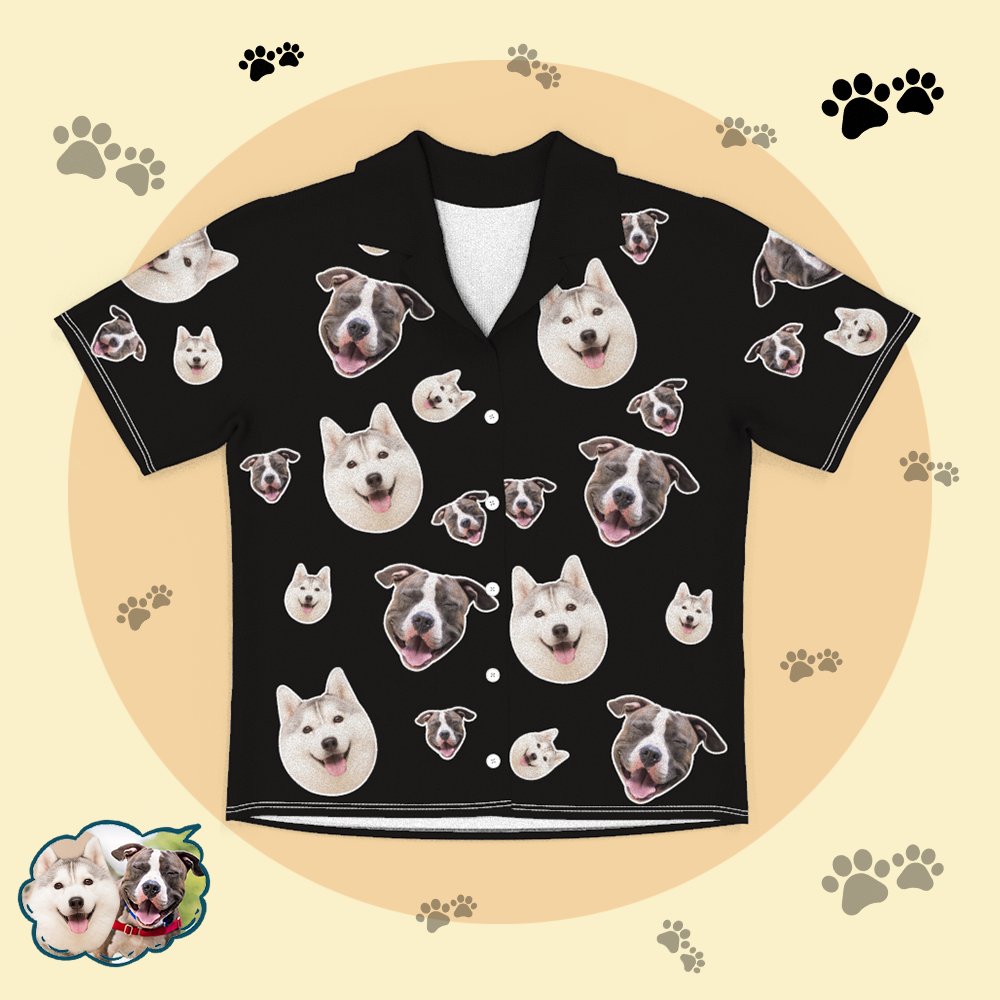 Custom Dog Face Pajamas Short Sleeved Shirtand Pants - MyFaceBoxerUK