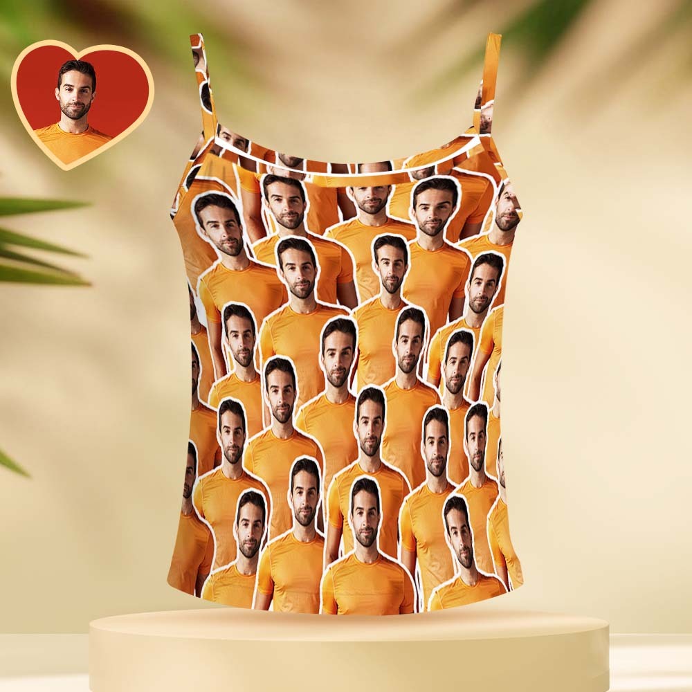 Custom Half Body Photo Pajama Women's Sling Sleepwear - MyFaceBoxerUK