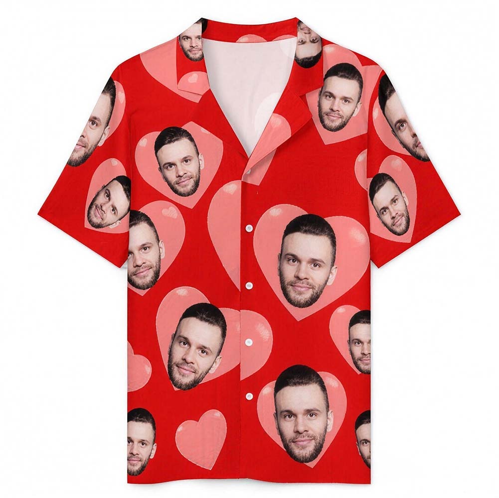 Custom Pajamas with Embedded Photo Hearts Adjustable Waistband Valentine's Day Gift