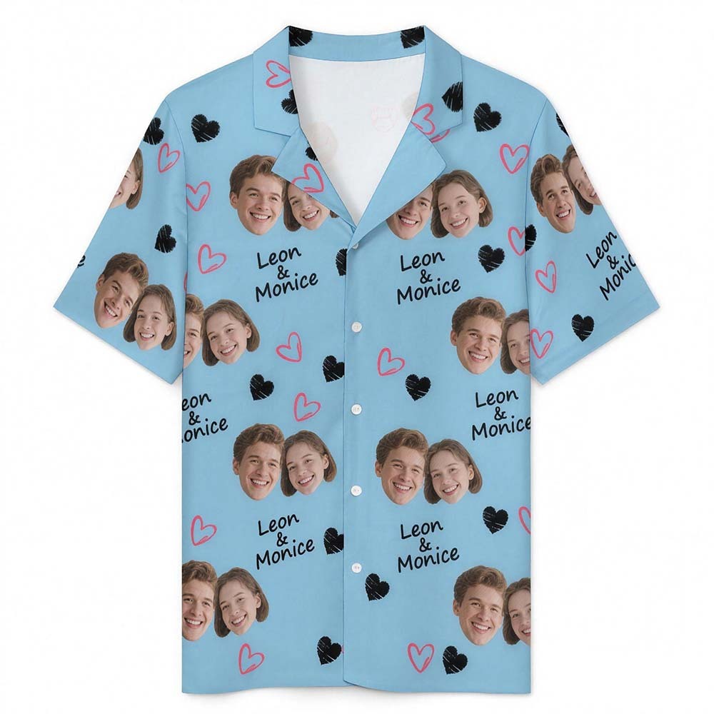 Custom Short Pajamas with Face and Name,Customized Pajama Set For Men/Women,Personalized Short Sleeve Family Pajama Set,Birthday/Party Gifts