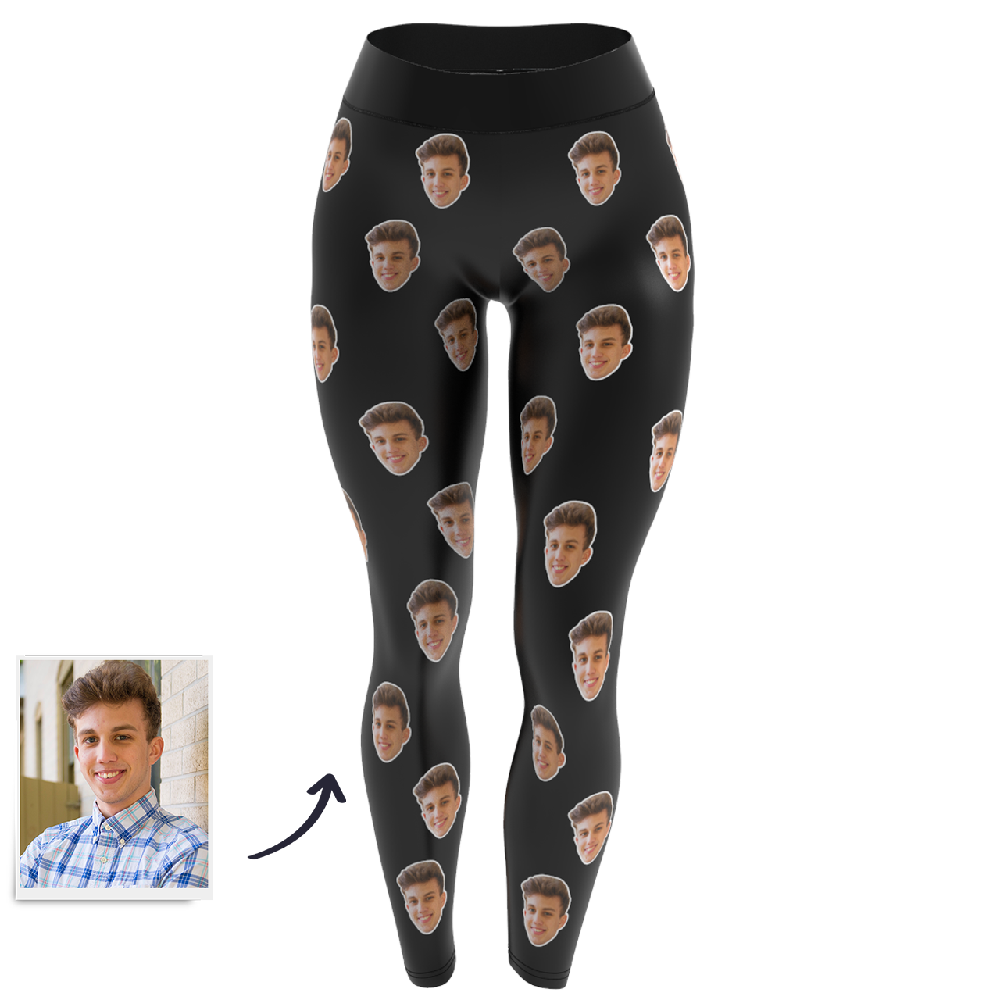 Women's Yoga Gym pants Custom Face Leggings	 - MyFaceBoxerUK